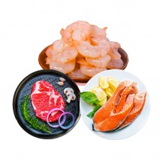 【国内现货包邮】Tasman Kitchen 塔斯曼 儿童辅食套餐2 1.25公斤（虾仁 500克+肉眼牛排 300克+三文鱼 450克）